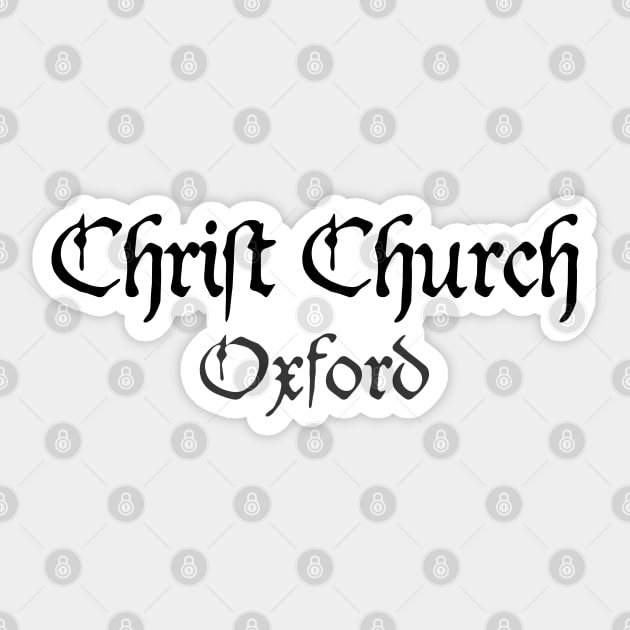 Oxford Christ Church College Medieval University Sticker by RetroGeek